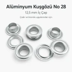 Aluminum Eyelet with 12.5 mm / 0.49 in Inner Diameter for Tarpaulin and Tent Applications DT00028