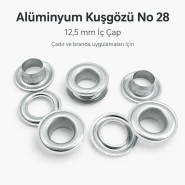 Aluminum Eyelet with 12.5 mm / 0.49 in Inner Diameter for Tarpaulin and Tent Applications DT00028
