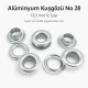 Aluminum Eyelet with 12.5 mm / 0.49 in Inner Diameter for Tarpaulin and Tent Applications, Lightweight and Rustproof for
