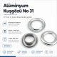 Aluminum Eyelet with 17 mm / 0.67 in Inner Diameter for Tarpaulin and Outdoor Textiles