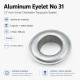 Aluminum Eyelet with 17 mm / 0.67 in Inner Diameter for Tarpaulin and Outdoor Textiles
