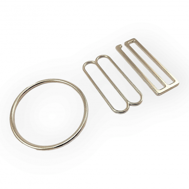 Ring Buckle - Hook Clasp 5 cm and Strap Adjustment Buckle Set of 3 DM00012