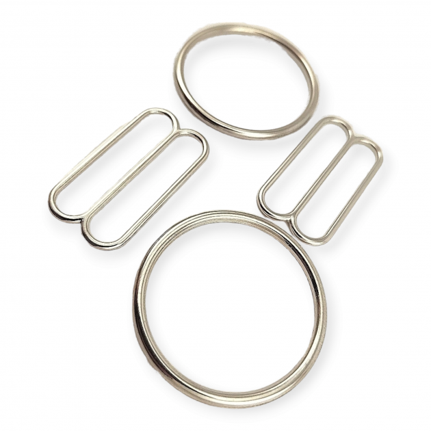 Hook Clasp Ring and Strap Adjustment Buckle 3,5 cm Set of 2 DM00018