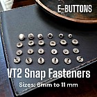VT2 Snaps Fasteners - Wallet Snaps