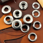 Flat Eyelet Wide 1/4"  Brass 6,2 mm (500 Pcs/Pack) ERDG0004PR