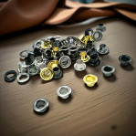 3/16" Brass 4,8 mm Double Sided Eyelet (500 Pcs/Pack) ERB0003PRC