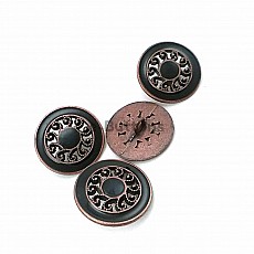 Metal Shank Button Vintage 25 mm - 40 L D 0011