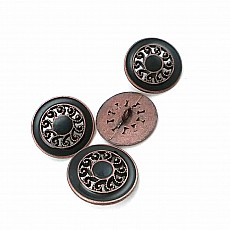 25 mm - 40 Boy Vintage Görünümlü Metal Ayaklı Düğme D 0011