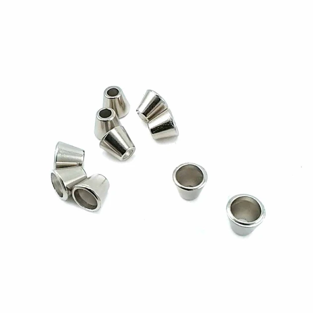 boy 9 mm giriş 4 mm Konik Tasarımlı Metal Bağ ucu B0005