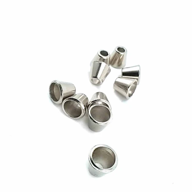 boy 9 mm giriş 4 mm Konik Tasarımlı Metal Bağ ucu B0005