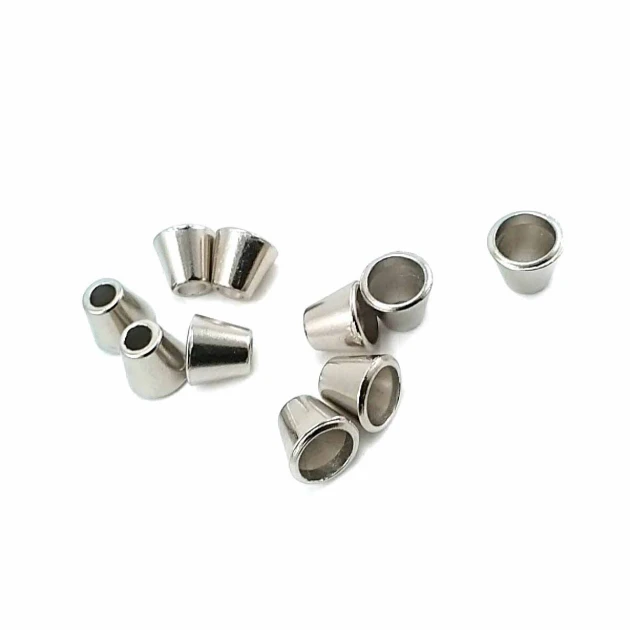 boy 9 mm giriş 4 mm Konik Tasarımlı Metal Bağ ucu B0005