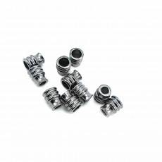 Cord End Length 8 mm inlet 5 mm - 0,20" Zamak Cord End B0010