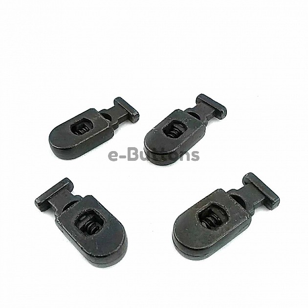 Stopper Metal 26 mm tall, 5 mm perforated, Black and Simple Design B0020