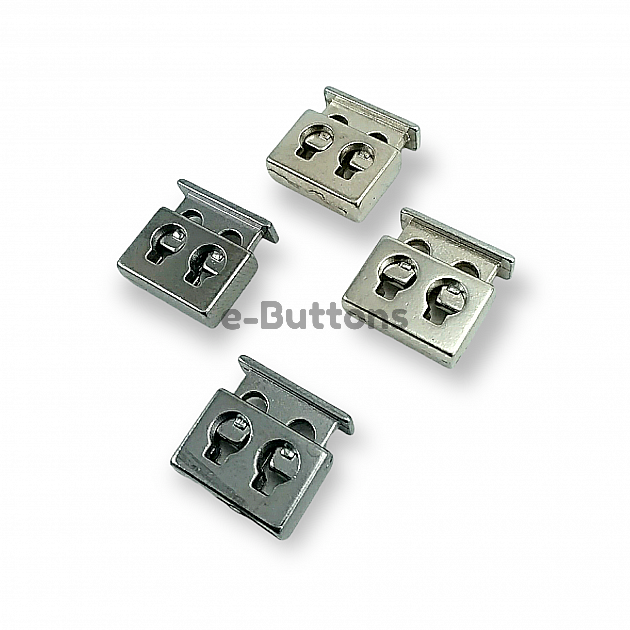 Cord Stopper 4 mm Lace Diameter Square Stopper 2 Hole Metal B0021
