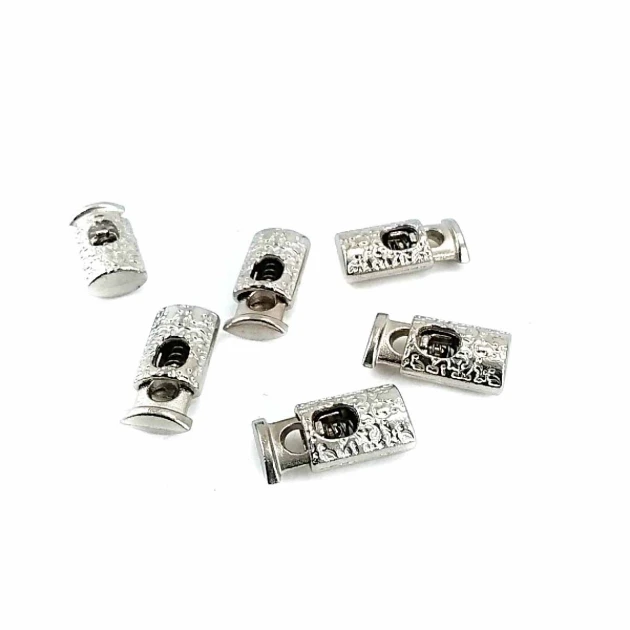 Single Hole Patterned Metal Stopper 19 mm tall 4 mm hole diameter B0023