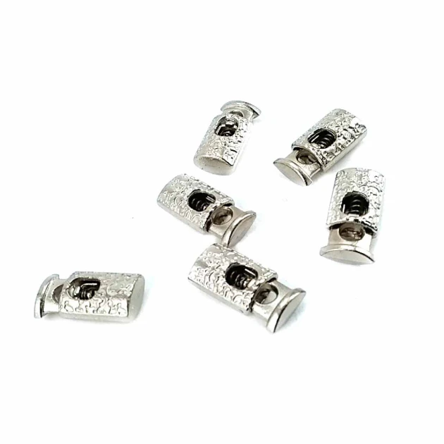 Single Hole Patterned Metal Stopper 19 mm tall 4 mm hole diameter B0023