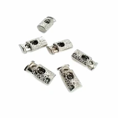 Single Hole Patterned Metal Stopper 19 mm tall 4 mm hole diameter B0023