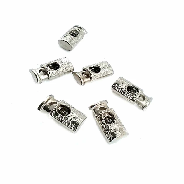 Single Hole Patterned Metal Stopper 19 mm tall 4 mm hole diameter B0023