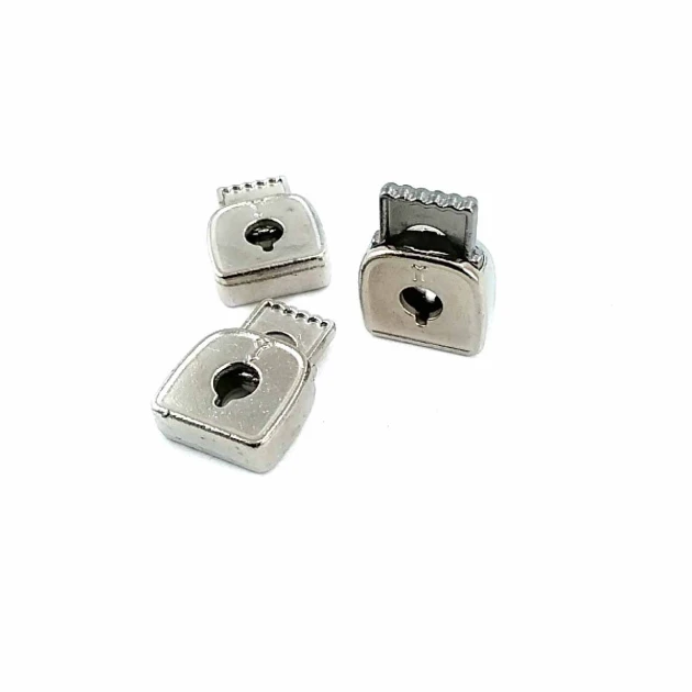 Metal Stopper Single Hole 23 x 17 mm tall 6 mm hole diameter B0024