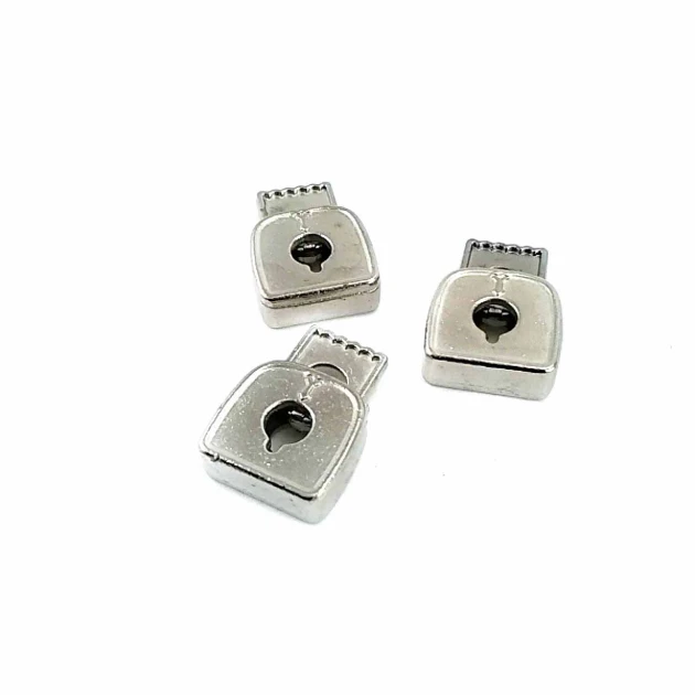 Metal Stopper Single Hole 23 x 17 mm tall 6 mm hole diameter B0024