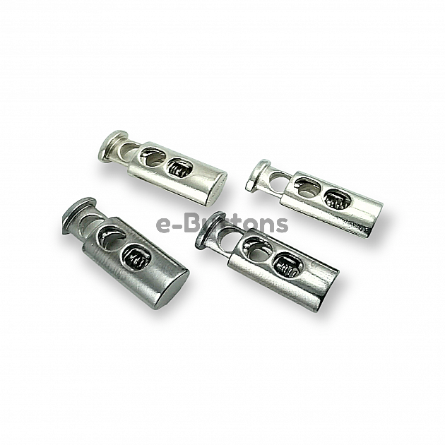 Two Hole Stopper Metal Cord Lock with 5 mm Cord Entry B0026
