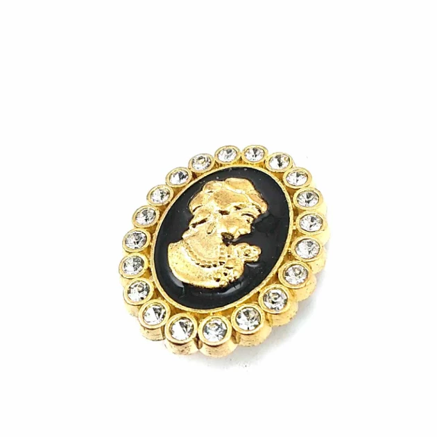 Brooch - Woman Illustrated Gold Color BRS0033