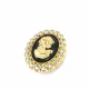 Brooch - Woman Illustrated Gold Color BRS0033