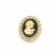 Brooch - Woman Illustrated Gold Color BRS0033
