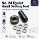 Size 24 Aluminum Eyelet Hand Punch and Setting Tool 9 mm (0.35 in) for manual installation of aluminum eyelets on textile