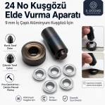 Size 24 Aluminum Eyelet Hand Punch and Setting Tool 9 mm (0.35 in) AL24TDE