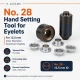Size 28 Aluminum Eyelet Hand Punch and Setting Tool 12.5 mm (0.49 in) for mobile repairs and textile applications