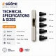Delik Delme Kalıbı Punch Set 6 mm 7 mm 8 mm 9 mm 12 mm EDPCH0001 - Hassas delik açma aparatı