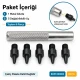Hole Punch Set with 1–5 mm Interchangeable Tips for Snaps, Eyelets, Rivets, and Accessories