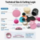 28L 17mm Fabric Cutting Die for Cover Buttons, designed for precise fabric cutting in button production