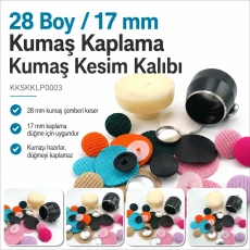 28L / 17 mm / 0.67 in Fabric Cutting Die for Cover Buttons KKSKKLP0003
