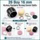 26L 16 mm fabric cutting die for cover buttons, designed for precise fabric cutting in button production