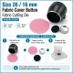 26L 16 mm fabric cutting die for cover buttons, designed for precise fabric cutting in button production