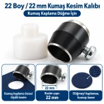 22 Boy 22 mm Kumaş Kaplama Düğme İçin Kumaş Kesim Kalıbı KKSKKLP0008