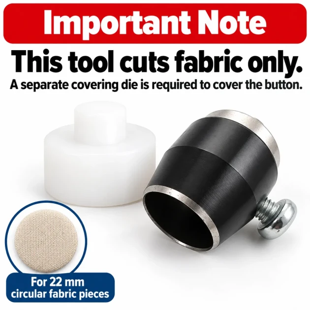 22L 22 mm 0.87 in fabric cutting die for covered buttons