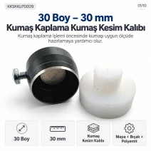 30L 30 mm / 1.18 in Fabric Cutting Die for Covered Buttons KKSKKLP0009