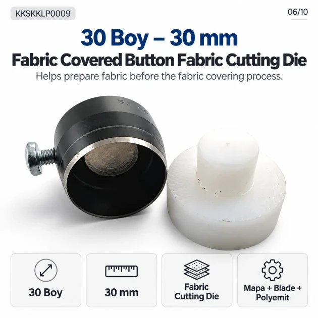 30L 30 mm / 1.18 in fabric cutting tool for button covering