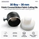 30L 30 mm / 1.18 in fabric cutting tool for button covering