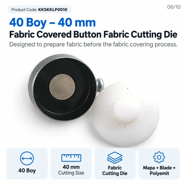 40L 40 mm 1.57 in fabric cutting tool for button covering