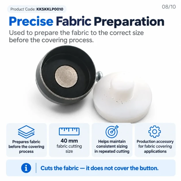 40L 40 mm 1.57 in fabric cutting tool for button covering