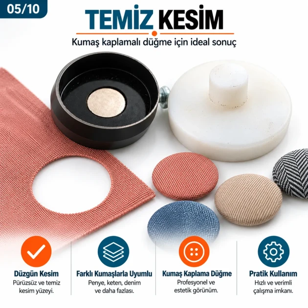 44L 44 mm / 1.73 in Fabric Cutting Die for Covered Buttons KKSKKLP0011