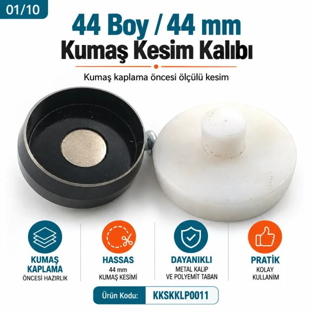 44L 44 mm / 1.73 in Fabric Cutting Die for Covered Buttons KKSKKLP0011