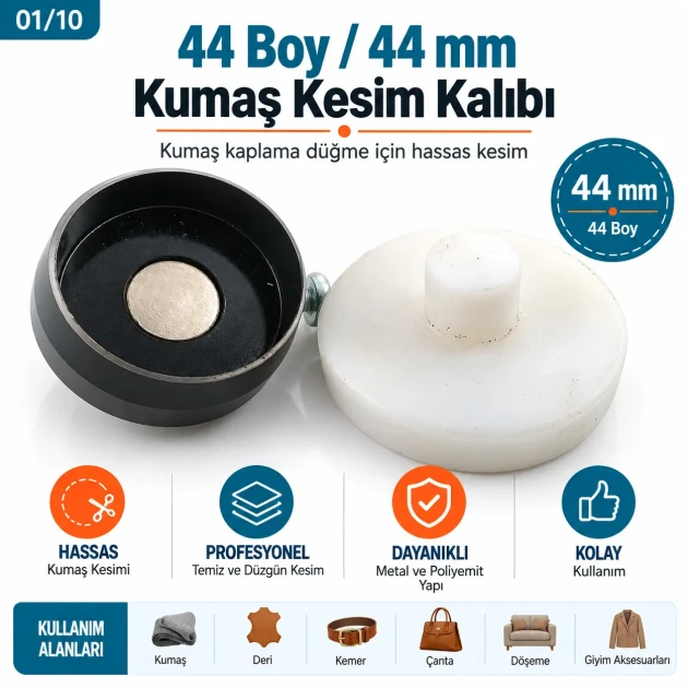 44L 44 mm / 1.73 in Fabric Cutting Die for Covered Buttons KKSKKLP0011