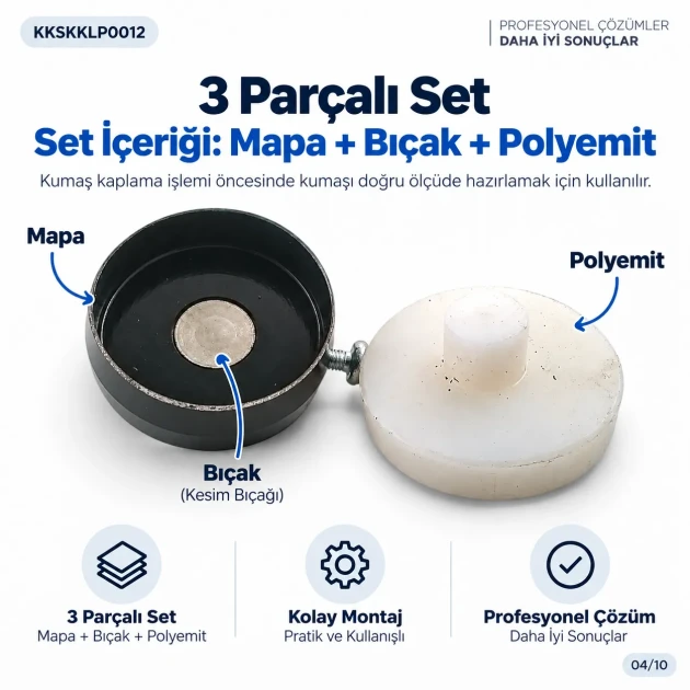 50 Boy kumaş kaplama için 50 mm kumaş kesim kalıbı