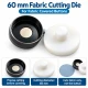 60L 60 mm 2.36 in fabric cutting die for covered buttons