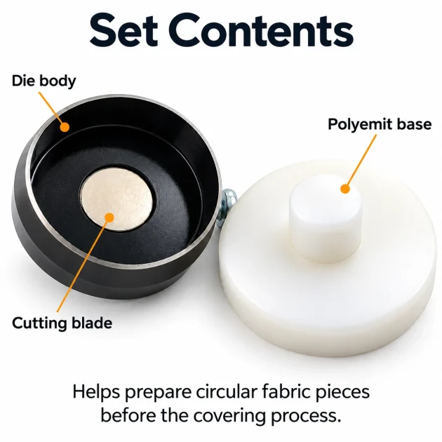 60L 60 mm 2.36 in fabric cutting die for covered buttons